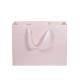 Eco - Friendly Paper Shopping Bags Pink Color With Twill Cotton Rope Handle