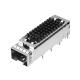 LP11BC02030 SFP+ Cage With Heat Sink EMI Spring Finger Press-Fit Through Hole, Right Angle