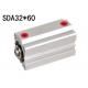 Double Acting SDA Thin Pneumatic Air Cylinders