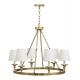Modern copper chandelier Round Body With lampshade (WH-PC-12)