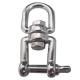 Stainless Steel Rope Rigging Hardware 6mm To 19mm European Type Jaw And Eye Swivel