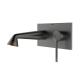 Grey Wall Mount Basin Mixer Faucet Brass Bathroom Sink Faucets