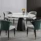 Italian Modern Marble Ceramic Top Extendable Dinner Table Set Artificial Marble Extending Dining Table