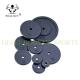 Black Painted Fitness Weight Plates Eco Friendly Material With Straight Edge