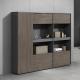 87 Inch Executive Office Wooden Filing Cabinets With Wardrobe