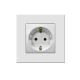 16 amp Schuko Wall Socket Champagne Color Vertical conjoined frame