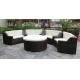 5 piece -Hotel conference room meeting chairs with rattan round ottoman commercial furniture-16200