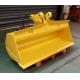 Steel Excavator Tilt Bucket in Red or Yellow Capacity 0.1-5 CBM Custom Opening