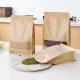 Wholesale Food Packaging Recycled Zip Top Brown Craft Paper Bag With Window
