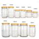 100ml 300ml 700ml Clear Honey Jam Food Glass Jar Bottles With Metal Lid