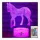 Timer Remote 3D Illusion Night Light Horse Multipurpose For Kids