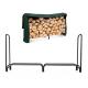 Firewood Rack with Cover Metal Log Store Outdoor 200 x 116 x 36 cm Black