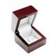 Red Color Light Wood Jewelry Box , Wooden Engagement Ring Box For Single Ring