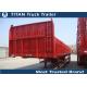 Double axles drop deck Flatbed Semi Trailer with pins and side wall detachable