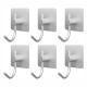 Waterproof Adhesive Wall Hooks Aluminum Towel Hooks for Kitchen and Bathroom