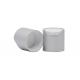 24mm Aluminum Disc Top Cap Matte Silver Plastic Screw For Bottles UV Coating