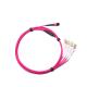 Customized Optical Fiber Patch Cord QSFP MTP/MPO To Uniboot LC Duplex 8/12/24 Fiber