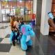 Hansel kids ride on walking coin operated motorized plush riding animals