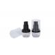 0.5oz Foundation Pump Bottle Glass Empty Travel Black Airless Cosmetic
