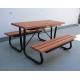 Outdoor Recycled Plastic Picnic Table With Benches Waterproof Anti Rust