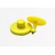 Yellow Animal Identification Ear Tags With Closed Top Side Two Designs
