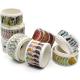 CMYK Printed Die Cut Single Sided Washi Tape Rolls