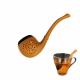 2018 New Promotional Gift Fancy Funny Unique Silicone Tobacco Pipe Shape Green Coffee Tea Bag Tea Infuser