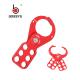 BOSHI Super September Customized Steel Material Red Safety Lockout Hasp With 6 Padlocks