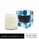 Scented white bottle soy wax candle with blue color folding box