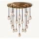 110-220V Crystal Chandelier Ceiling Light Pearl Round Chandelier