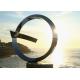 Mainstream Outdoor Metal Sculpture , Decoration Stainless Steel Circle Sculpture