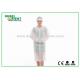 Soft Fluid Resistant Disposable Use Protective Lab Coat With Zip for factory/laboratory/food industry