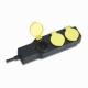 Children Protective 3-way Waterproof Power Strip without On/Off Switch Light