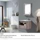 Modern Wall Mounted Bathroom Cabinet with Mirror Customized 610*470*500mm