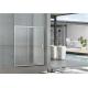 Bright Silver Inline Glass Shower Doors With One Sliding Aluminum Alloy SGCC Certification