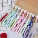 Colored Lovely Eco Friendly Baby Toothbrush Plastic Children Kids Bamboo Toothbrush Private Label
