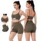 Women's 2022 Custom High Waist Seamless Two Piece Fitness Gym Sets Clothing QUICK DRY