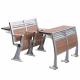 Standard Amphitheater College Training School Desk And Chair With Fireproof Melamine Board