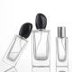 Square Glass Perfume Bottle with 50ml 100ml Capacity and Distinctive Irregular-shaped Cap