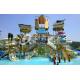 Customized Childrens Water Park Fiberglass Water Slides Entertains for Water Park