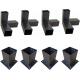 Modular Size Pergola Bracket for Easily Assembled Black 4x4 6x6 3-way Straight Corner