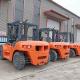 Orange Counter Balance Forklifts 4m Mast Diesel Fork Truck 5000 Kg