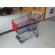 150L Wire Mesh Supermarket Trolley Carts With Advertisement Borad