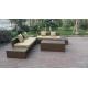 Plastic Rattan Furniture Soft Set With 100x100x70cm Middle Sofa