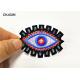 OEM Eye Logo Design Custom Applique Patches For Apparel 4.5cm Tall