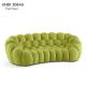 2 Seater Velvet Large Living Room Sectional Sofa Couch Green Bubble