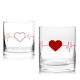 Rich Shape Couple Cup Vodka Glass Custom Logo Decal Printing Glass Gift