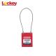 Security Cable Nylon Body Safety Padlock Steel Cable Shackle Safety Padlock