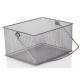 Rectangular 370mm Lengh 250mm Width Wire Mesh Storage Baskets With Handle