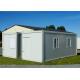 Gable - Roof Modular Container House , Steel Door Fireproof White Container House